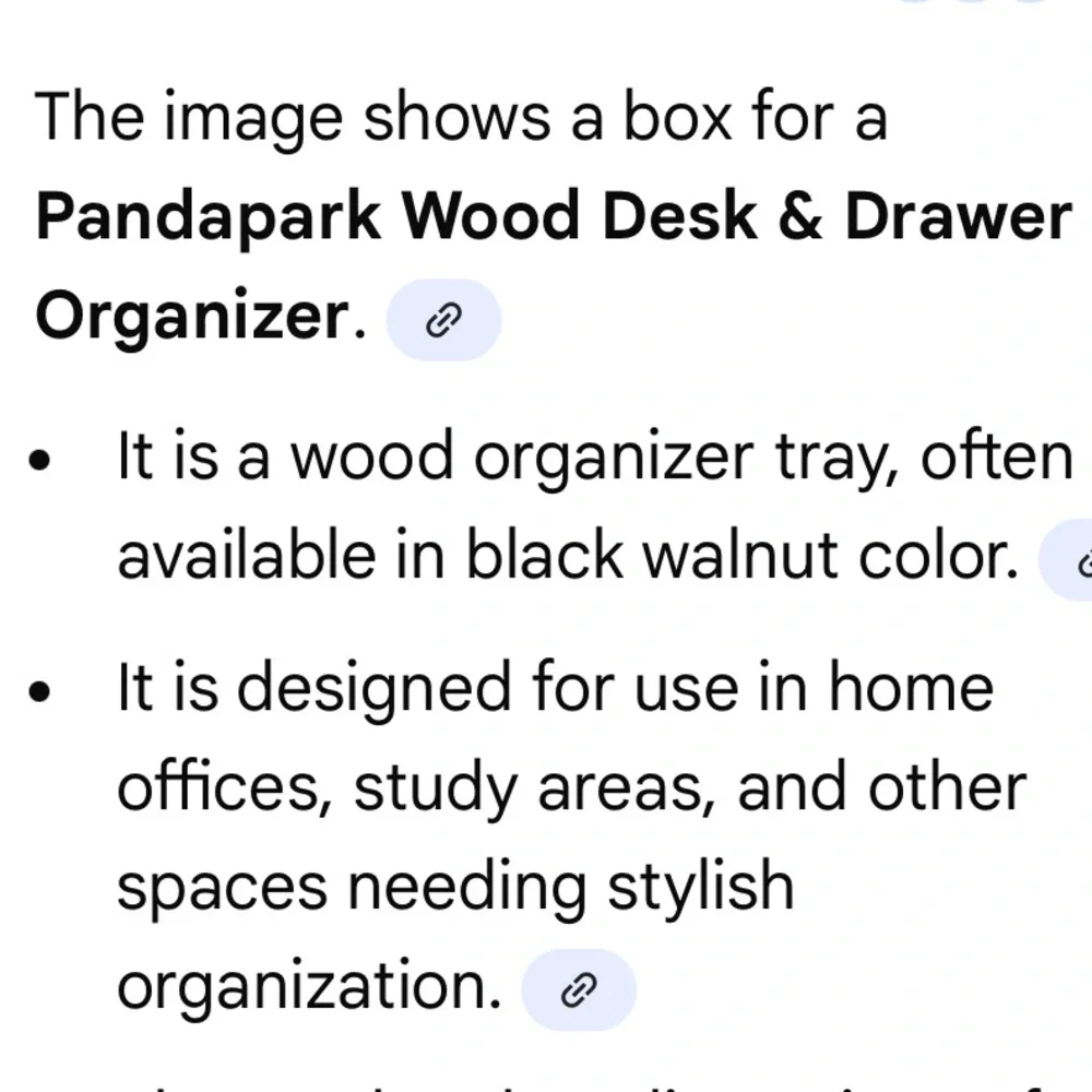 Black Wood Desk & Drawer Organizer